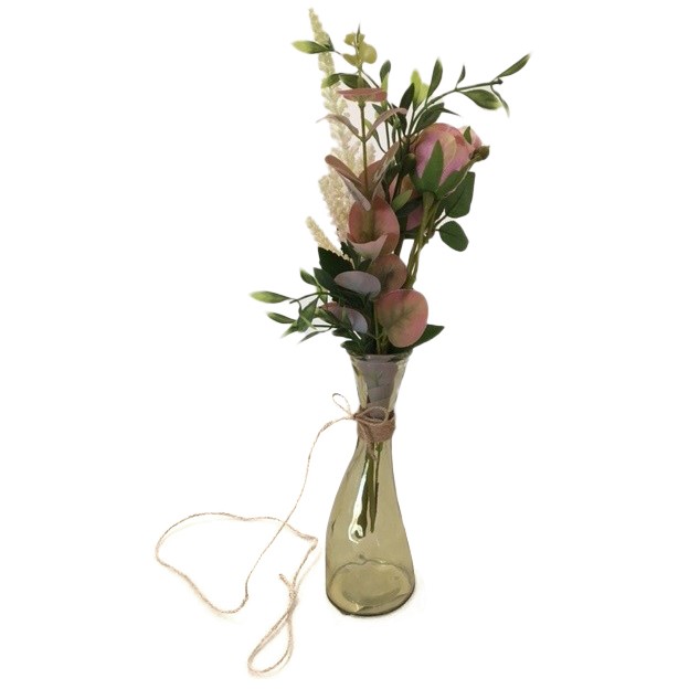Váza sklo vlnka s dekorací pověsit Mix b - Dekorace a domácnost Dekorace Ostatní